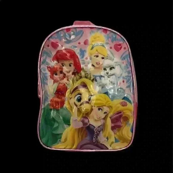 DISNEY PRINCESS SMALL KIDS PINK BACKPACK - Picture 2 of 7